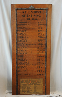 Riding Mill war memorial plaque cBroomhaugh and Riding Parish Council, 2017