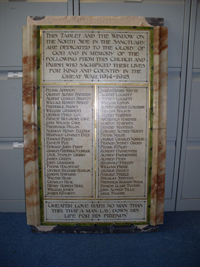 St Simon's Church war memorial &copy; WMT 2017