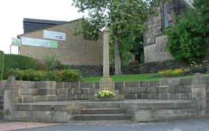 Harden war memorial cross cHarden Parish Council, 2016