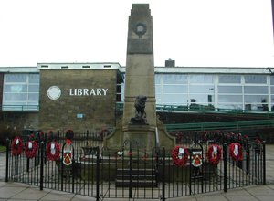 The memorial after railings were installed © J. Grice, 2010