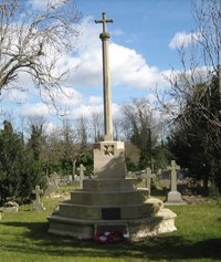Merrow war memorial cross © A. Cawsey, 2010