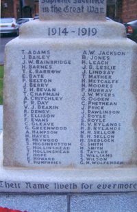 Swinton war memorial after work © The PCC of Holy Rood Parish Church, 2008