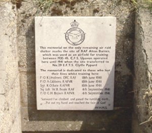 Alton Barnes plaque © The Wiltshire Historical Military Society, 2009