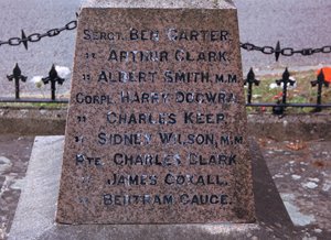 Lettering before re-painting © Bourn Parish Council, 2010