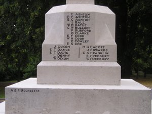 Inscriptions after cleaning and re-painting and addition of name © Wroughton Parish Council, 2010