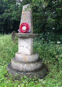 WM918 Eastcombe obelisk before works © Bisley-With-Lypiatt Parish Council 2017