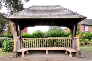 WM2687 Kennington memorial shelter after &copy; Kennington Community Forum 2012