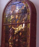The Pathfinder Scout memorial window in St Gabriel's, Manchester © St Gabriel’s PCC, 2007
