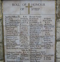 Steep war memorial after work © Steep Parish Council 2007