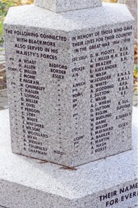 The inscriptions are once again legible © Blackmore, Hook End & Wyatts Green Parish Council, 2010