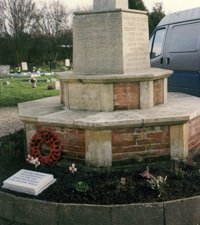 Cawston war memorial after work © WMT, 2002
