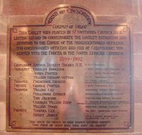 Cheswardine Boer War war memorial plaque after plaque © St. Swithuns Church Cheswardine 2003