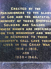 Stotfold war memorial after works ©Stotfold Town Council 2015