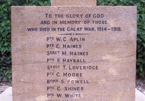 Marshwood war memorial after work © Upper Marshwood Vale PC 2007
