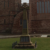 St German's Cathedral war memorial cross cIsle of Man, 2017