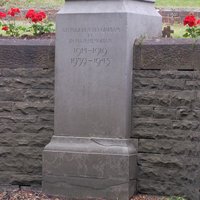 Chelford war memorial base before work &copy; Susan Roycroft, 2014