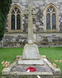 Semley war memorial cross cSedgehill Parish Council, 2016
