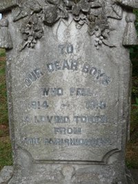 Inscriptions before conservation work © Pyons Group Parish Council, 2010