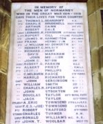 Normanby war memorial plaque © Normanby Local History Group, 2007