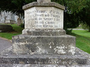 Coombe Bissett war memorial before grant works © Deborah James 2013  