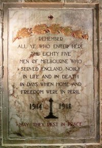 Melbourne war memorial after cleaning and repair work © Melbourne Parochial Church Council, 2015