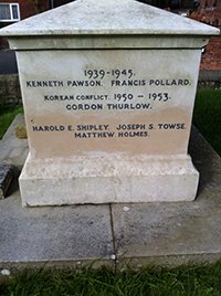 Bempton war memorial after grant works &Acirc;&copy; Bempton Parish Councl 2014