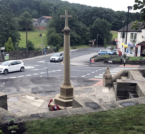 Harden war memorial cross cHarden Parish Council, 2017