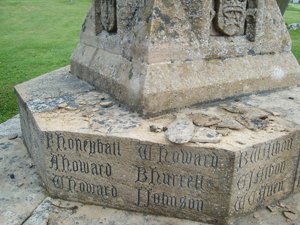 Long Melford memorial cross before works © Long Melford PC, 2014