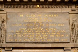 Glasgow Academy war memorial inscription © R Hopkins, 2015
