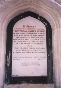 Inkermann Crimea war memorial plaque, Churchstanton © Churchstanton PC 2006