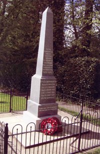 Gaddesby obelisk after &copy; Gaddesby PC, 2009