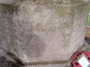Inscriptions before conservation work © Rayne Parish Council, 2009