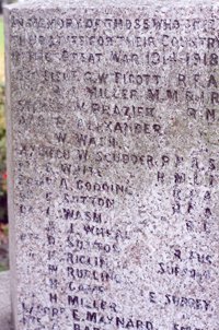 The inscriptions were illegible due to weathering © Blackmore, Hook End & Wyatts Green Parish Council, 2009