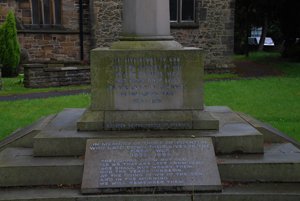 Poynton war memorial before DOFF steam cleaning © Poynton Town Council, 2011