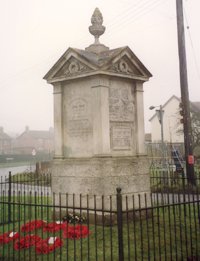 Laxfield war memorial before work &copy; WMT, 2002