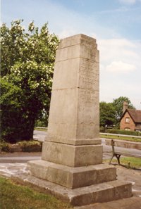Tittensor war memorial before work © K Saunders 2003