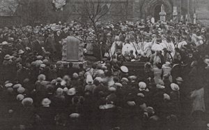West Rainton war memorial unveiling provided by Annabel Burns 2014