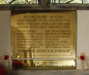 Offord DArcy war memorial window © E Howes, 2013