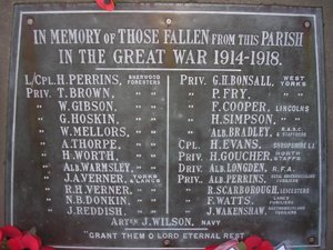 Calow war memorial © Calow PC, 2009