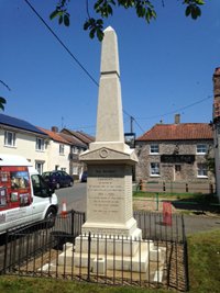 Lakenheath war memorial obelisk &copy; Lakenheath PC, 2016