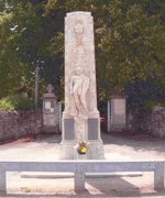 Walford war memorial after work © B Vine, 2003