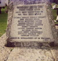 Orford Bridge war memorial before work © H A Lennox 2006