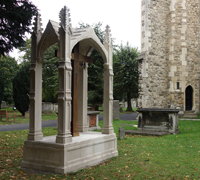 All Saints Church war memorial calvary cAll Saints Fulham, 2016