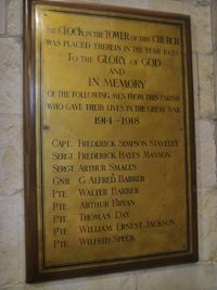 Kirkburn war memorial clock © Mrs Marigold Vodden, 2010