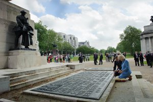 HRH The Duchess of Cornwall marking the Royal Artillery memorial © Duncan Soar Photography 2012