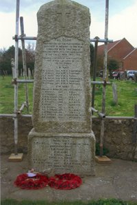 Reculver war memorial before work © St Mary the Virgin Church Council, 2008