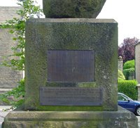 Boer War memorial plinth and plaques before conservation © Barnard Castle Town Council, 2007