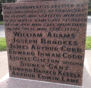 Inscriptions after re-painting and cleaning &copy; Kathy Roberts, 2010