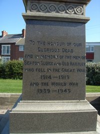 Seaton Sluice war memorial © Blyth Valley BC, 2009