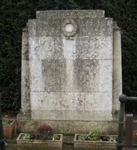 Memorial prior to cleaning with deposits obscuring inscriptions &copy; Anthony Cooper, 2010
